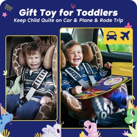 INKLAB Backpack Busy Board, Busy Book for Toddlers 1-3, Toddler Busy Board Ages 1-3, Montessori Busy Board for Toddlers 1-3, Preschool Learning Activities, Birthday Gifts for Girls