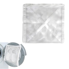 CHENNAN Shoes Wash Bag, Shoe Dryer Rack in Dryer, Trainer Dryer Bag, Reusable Laundry Bag for Shoes, Shoe Bag for Washing Machine and Dryer, 40 x 40 cm (Blanco)