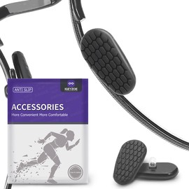 30 PCS Anti-Slip Silicone Nose Pads for Glasses - Hexagon Grip, Includes Screwdriver & Cloth - Anti-Slide Comfort Nose Pads Repair Kit for Screw-in Frames (Black)