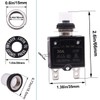 mxuteuk 2Pcs 30Amp Circuit Breakers Push Button Manual Reset 125/250V