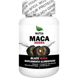 Natsa Maca Negra Black Maca 100 Cápsulas Calidad Premium Sfn