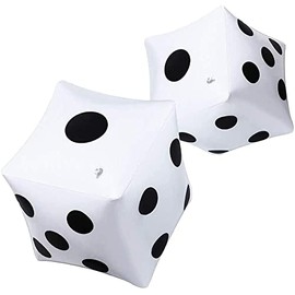 JOFONY 13 Inch Giant Inflatable Cube Pool Toy for Lawn Games Outdoor Floor Games Pack of 2