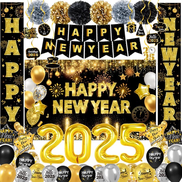 New Years Decorations 2025 - New Years Eve Party Supplies
