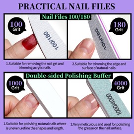 FANDAMEI Manicure and Pedicure Tools Kit, Manicure Kit, Nail Files 100/180, Nail Buffer Block, Nail Cuticle Nippers, Cuticle Pusher, Cuticle Peeler, Ingrown Toenail Tool, Toenail File, Purple