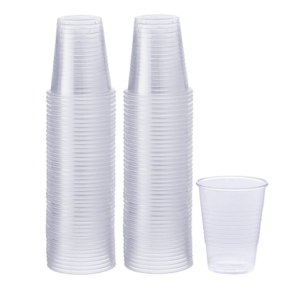 [100 Pack - 5 oz.] Clear Disposable Cups - Cold Party Drinking Cups