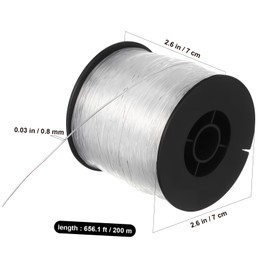 DOITOOL 1 Set Invisible Fishing Wire Durable Nylon Fishing Line with High Tensile Strength Smooth Surface for Enhanced Casting Clear Appearance Hanging