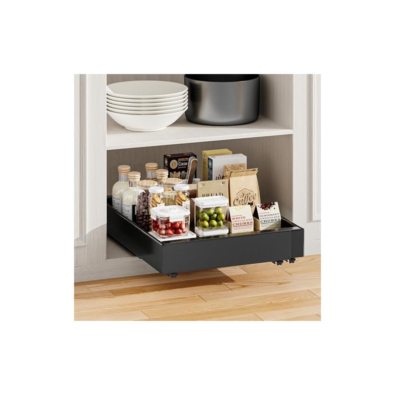 Warmiehomy Telescopic Drawer, Extendable Cupboard Organiser, Expandable Storage Space in
