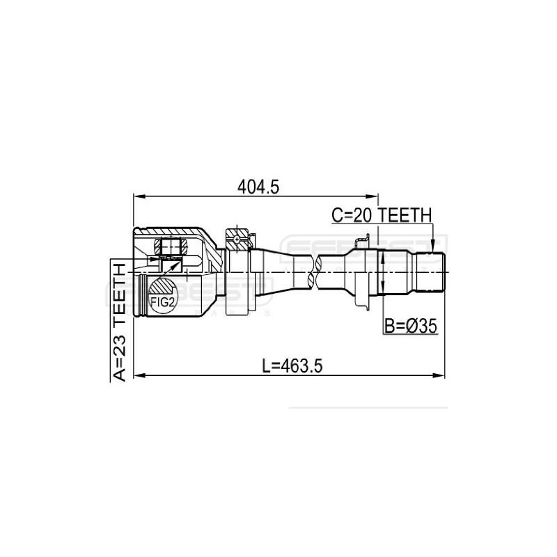 4303020030 - Inner CV Joint Right 23X35X20 For Toyota -