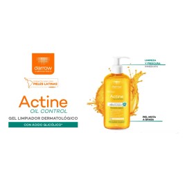 Actine Oil Control Gel Limpiador Dermatológico, Piel Mixta a Grasa, Control de Sebo Hasta 12H, 240 g