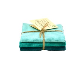 Solwang 303637 Mop Cloths Set of 3 Light Turquoise Green Combination