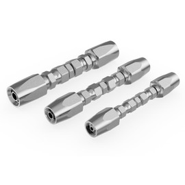 Piclafe Hydraulic Hose Repair Kit, 3pcs Pack - 1/4", 3/8", 1/2" Inner Diameter Reusable Hydraulic Hose Quickly Field Repair Fittings