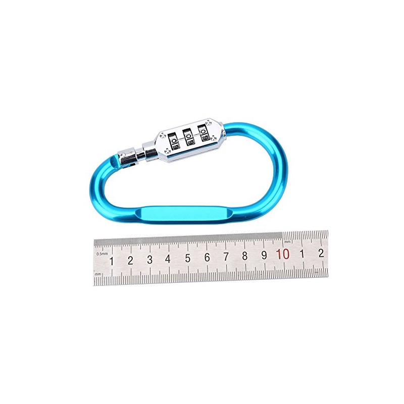 Carabiner Lock, D-Ring Chain Clip Hook Travel Bag Luggage Security