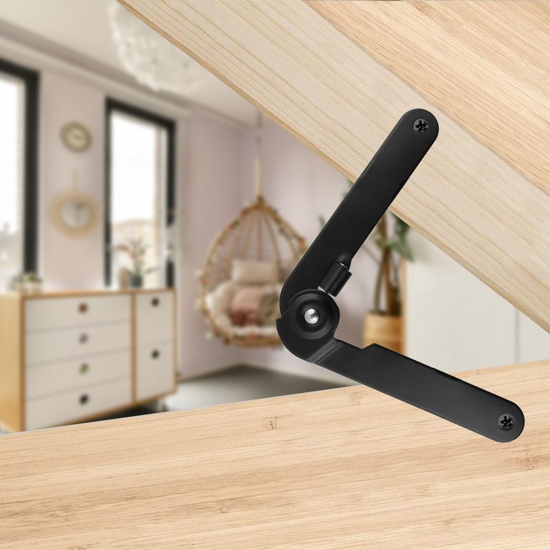 Savagrow 4pcs 180 Degree Rotatable Support Hinges Black 9" Folding