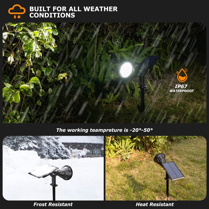 XTGTP Solar Spot Lights Outdoor, 21 LEDs Solar Outdoor Lights
