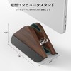 Vinnatsuノートパソコンスタンド 縦置きスタンド 収納 PCホルダー 木製縦型滑り止めで、安定感がありますホルダー デの省スペースMacBook Proと他のノートパソコンにフィット 0.1インチから1.5インチ デスク用垂直ホルダー ブラックウォールナットウッド