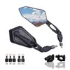 DREAMIZER Balck 8mm 10mm Motorcycle Rear View Mirrors for Handlebars
