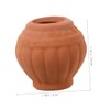 CAXUSD 2pc Mini Clay Pots Set Handmade Flower Pots for