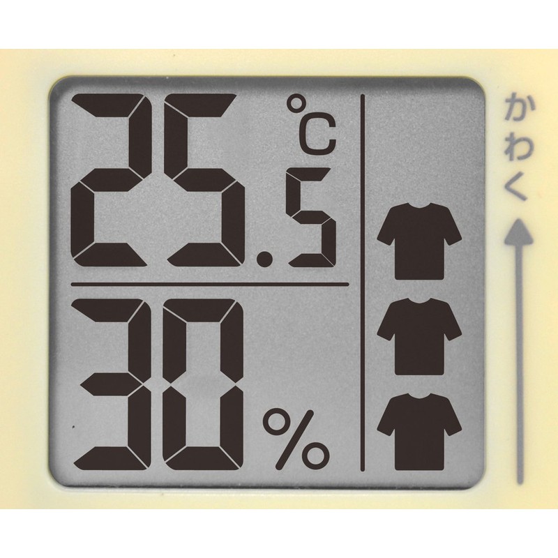 dretec O-262YE Digital Thermometer, Hygrometer, Includes Hooks, Room Drying Check,