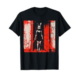 Horror Evil Bunny Slasher Girl Red Anime Goth Creepy Rabbit T-Shirt