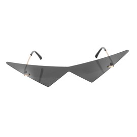 SAFIGLE Unisex Fashionable Triangle Sunglasses：Cat Eye Rimless Sunglasses Female Trend Triangle Eyewear Men UV400 - Lightweight Metal & Plastic Eyewear for Street Style & Uv Protection
