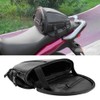 Carbon Fiber Style Motorcycle Tail Bag Waterproof Motorbike Rear Seat