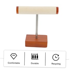 Healeved Retro Solid Wood Jewelry Display Stand Watch Holder Rack for Organizing Bracelets Watches Durable Design Lightweight Portable Jewelry Organizer for Displaying Accessories