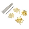 Copper Rivets Burrs Kit Copper Rivets with Setters Rust Proof