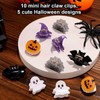 10pcs Mini Halloween Hair Claw Clips, Acrylic Mini Hair Clips