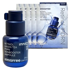 Innisfree Retinol PDRN Ampoule 25ml+Retinol PDRN Skin Booster Ampoule Gel Mask (25mL) 5 sheets / 이니스프리 레티놀 PDRN 앰플 25ml+레티놀 PDRN 스킨부스터 앰플 겔 마스크 (25mL) 5매