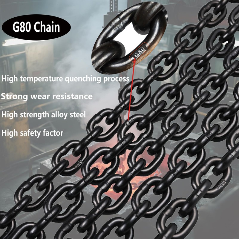 Heavy Duty Security Chain Lock with Padlock, 43 Inch 8mm