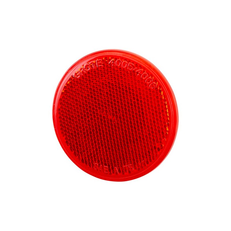 Grote 40062 Red 3" Round Sealed Stick-On Reflector