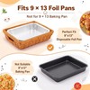 6 Pcs Wicker Serving Baskets for 9x13 Inch Foil Pans,