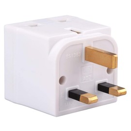 U-Trade 2 Way Plug-In Block Adaptor – Dual Socket Mains Power Extension – Multi Plug Wall Adaptor for Home, Office, Travel – White