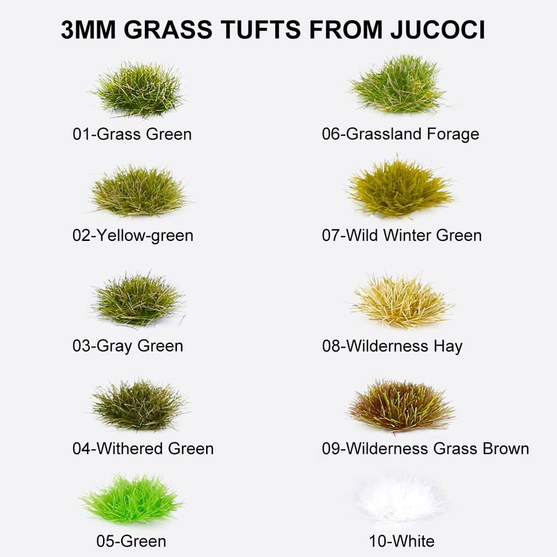 Jucoci Grass Tufts Static Miniature Grass Tufts Model Grass (Gray