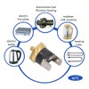 5PCS KSD301 Copper Thermostat Bimetal Normally Closed M4 Snap Disc