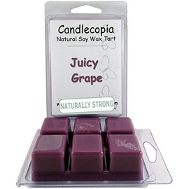 Candlecopia Strongly Scented Hand Poured Vegan Wax Melts, 12 Scented Wax Cubes, 6.4 Ounces in 2 x 6-Packs (Juicy Grape)