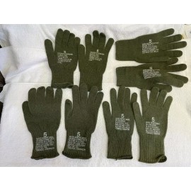 Genuine US Military US GI Glove Inserts Size 5 Cold Weather for Shells NOS 75% Wool 25% Nylon 1 pair