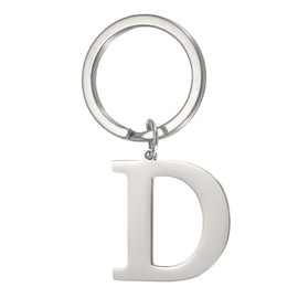 PATIKIL Initial Letter Keychain, Key Chain DIY Pendant Keyring Bag Backpack Decor A-Z Alphabet Key Ring for Men Women Purse Handbag, Silver (Letter D)