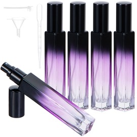 10ML Perfume Travel Refillable Spray Bottles 5pcs Set, Mini Glass Perfume Bottles Empty, Portable Cologne Atomizer Sprayer Travel Size Containers Refill Bottles Kit for Toiletries Sample Dispenser