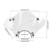 TCT-MOTORPARTS Clear Windshield Fit for Kawasaki Cruiser Vulcan VN 500