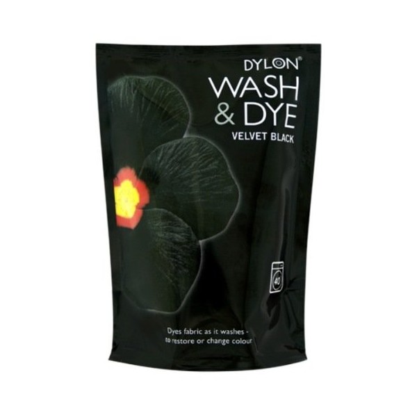 Dylon Wash & Dye Wäschefärbemittel Velvet Black, 400 g