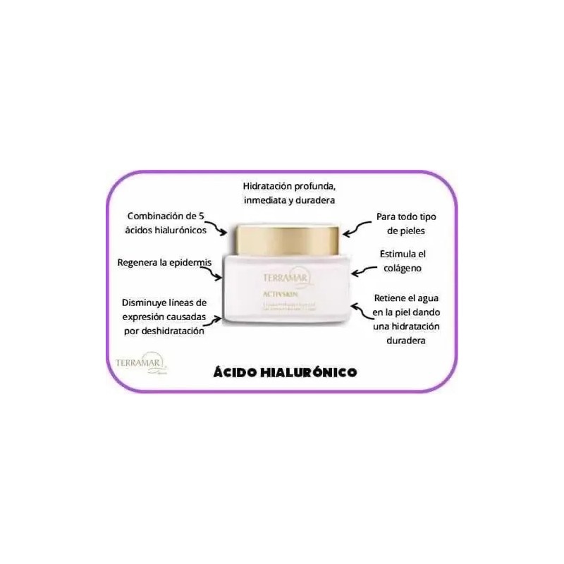 Gel Facial Hidratante 5 Capas Acido Hialuronico 50g Terramar