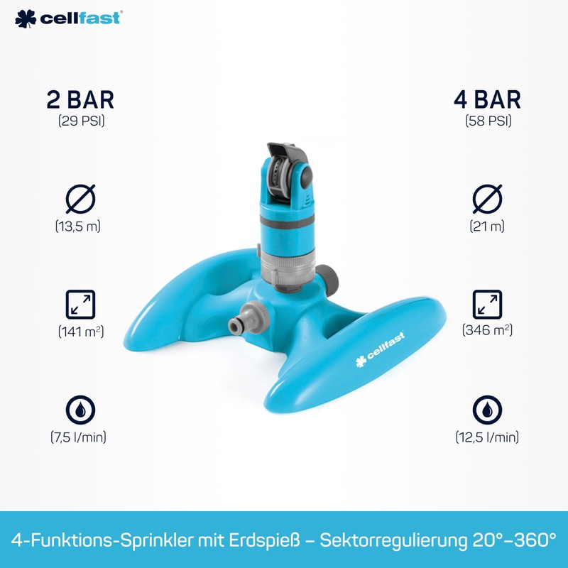 Multipurpose Garden Watering Lawn Rotating Sprinkler Hozelock Compatible Plastic