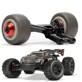 Aluminum Wheelie Bar Set Upgrades Part for Arrma 1/8 Kraton Notorious Outcast Talion Typhon 6S Rc Car AR320366 （Black）