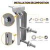 8 PCS 8" Boat Trailer Bunk Brackets, Galvanized Swivel Top,