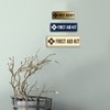 Standard First Aid Kit Sign (Brushed Gold) - Medium