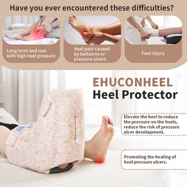 EHUCONHEEL 1 PC ‌Heel Protector for Pressure Sores with Colorful Patterns, Adjustable Foot Cushion for Bed Ridden Patients,Ankle Pillow for Heel Pain (7502-Forest Elf, Standard-1PC)