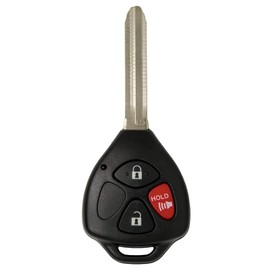 Key Fob Shell Case Replacement Fits for Toyota Camry Corolla Venza Avalon 2007 2008 2009 2010 2011 2012 2013 Keyless Entry Remote Control 4 Button Pad Key Cover (3 Button)
