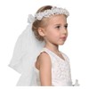 Diadema de flores de diamantes de imitación para niñas, corona
