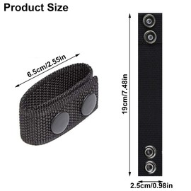 Shengxi Pack of 4 Nylon Duty Belt Keeper with Double Press Studs, Police Belt Holder for 2 Inch and 2.25 Inch Safety Belt, Belt Keeper for Tactical Police Military Equipment Stung Accessories